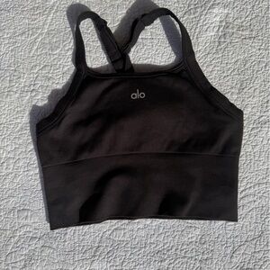 Alo Yoga Small Black Favorite Bra Too